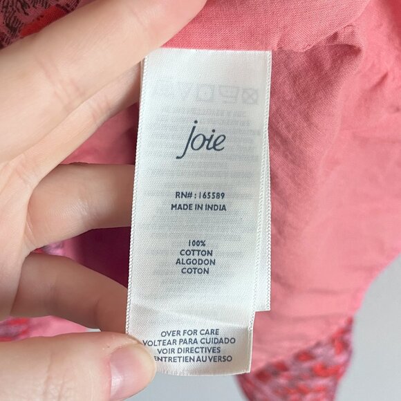 Joie Tea Rose Maxi Dress XS 100% Cotton Sleeveless Boho Summer Dress - Picture 8 of 8